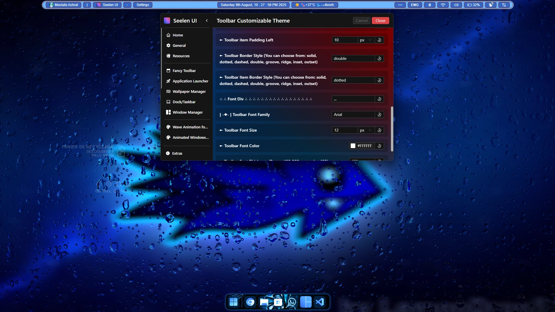 Toolbar Customizable Theme - Theme screenshot - Seelen UI