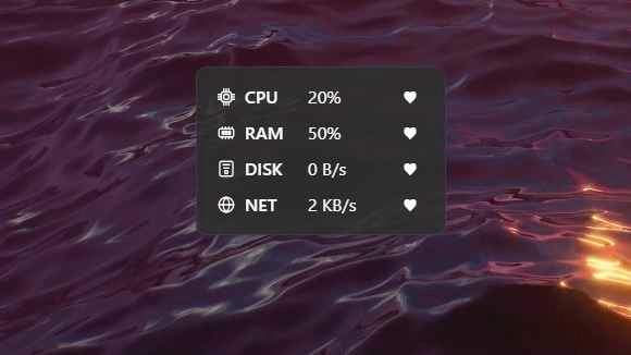 System Monitor - Widget screenshot - Seelen UI