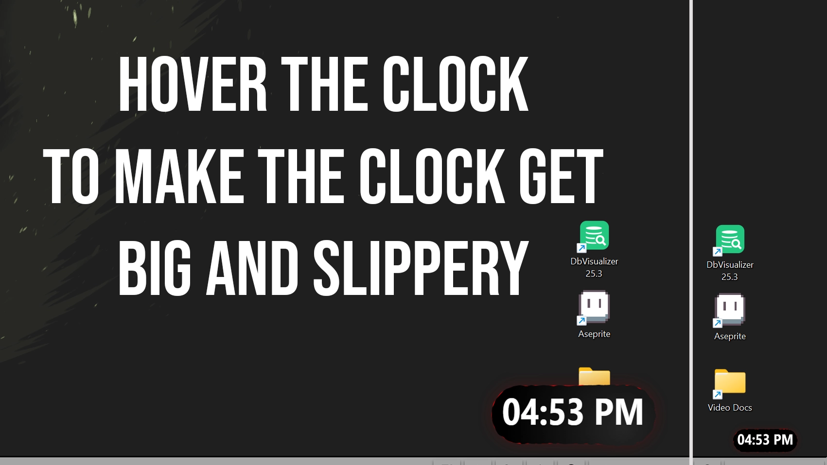 Slippery Clock - Widget screenshot - Seelen UI