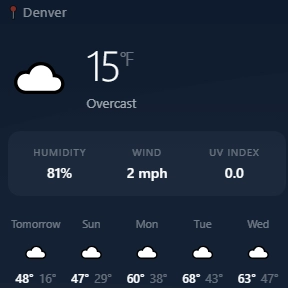 Weather Dashboard - Seelen উইজেট