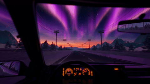 Northern Lights Drive - Wallpaper screenshot - Seelen UI
