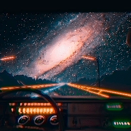 Retrowave Space Drive - Seelen 壁紙
