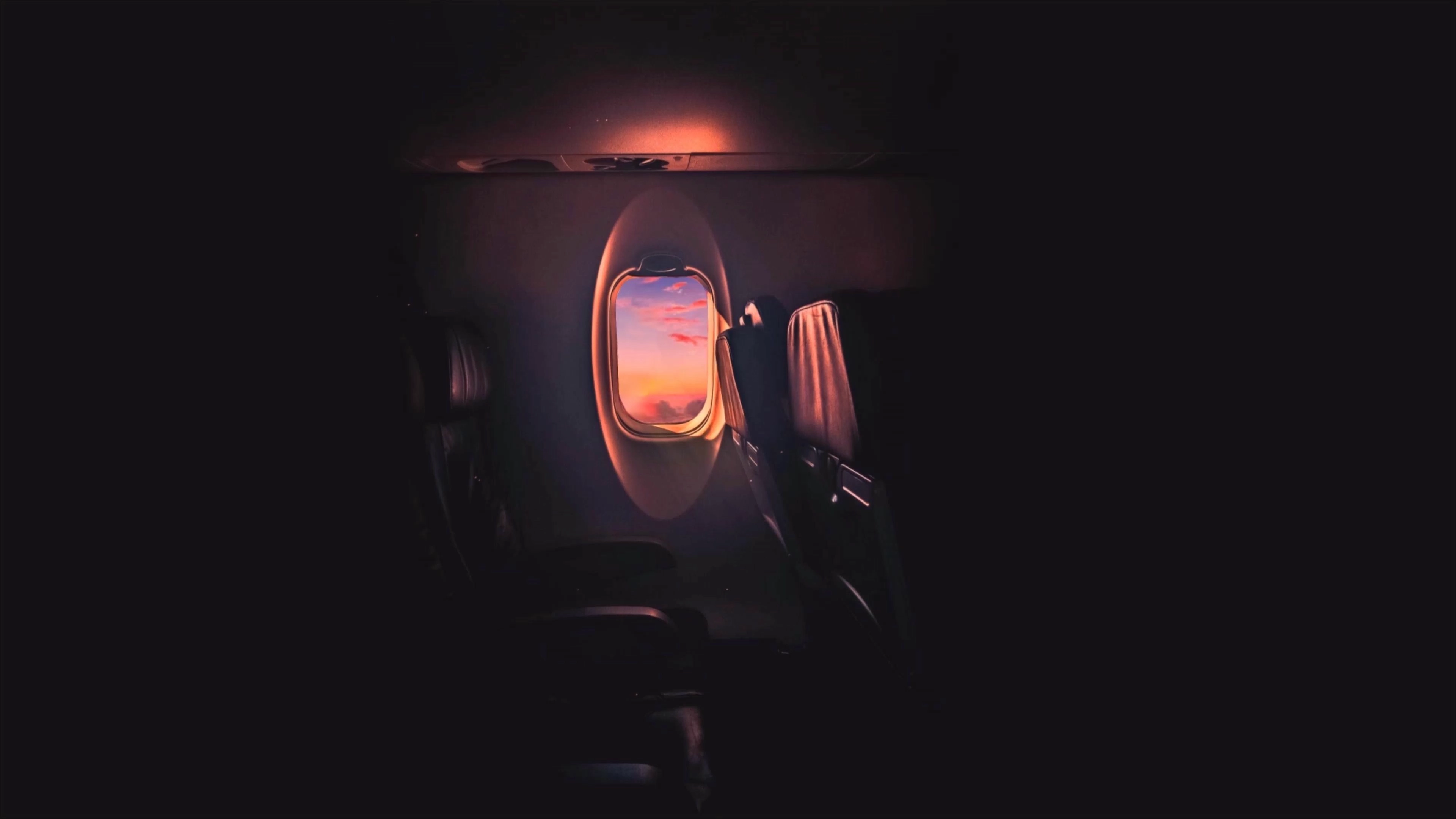 Watching the sunset from 32000ft banner