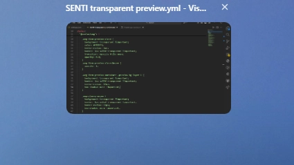 SENTI Transparent Preview Container - Theme screenshot - Seelen UI