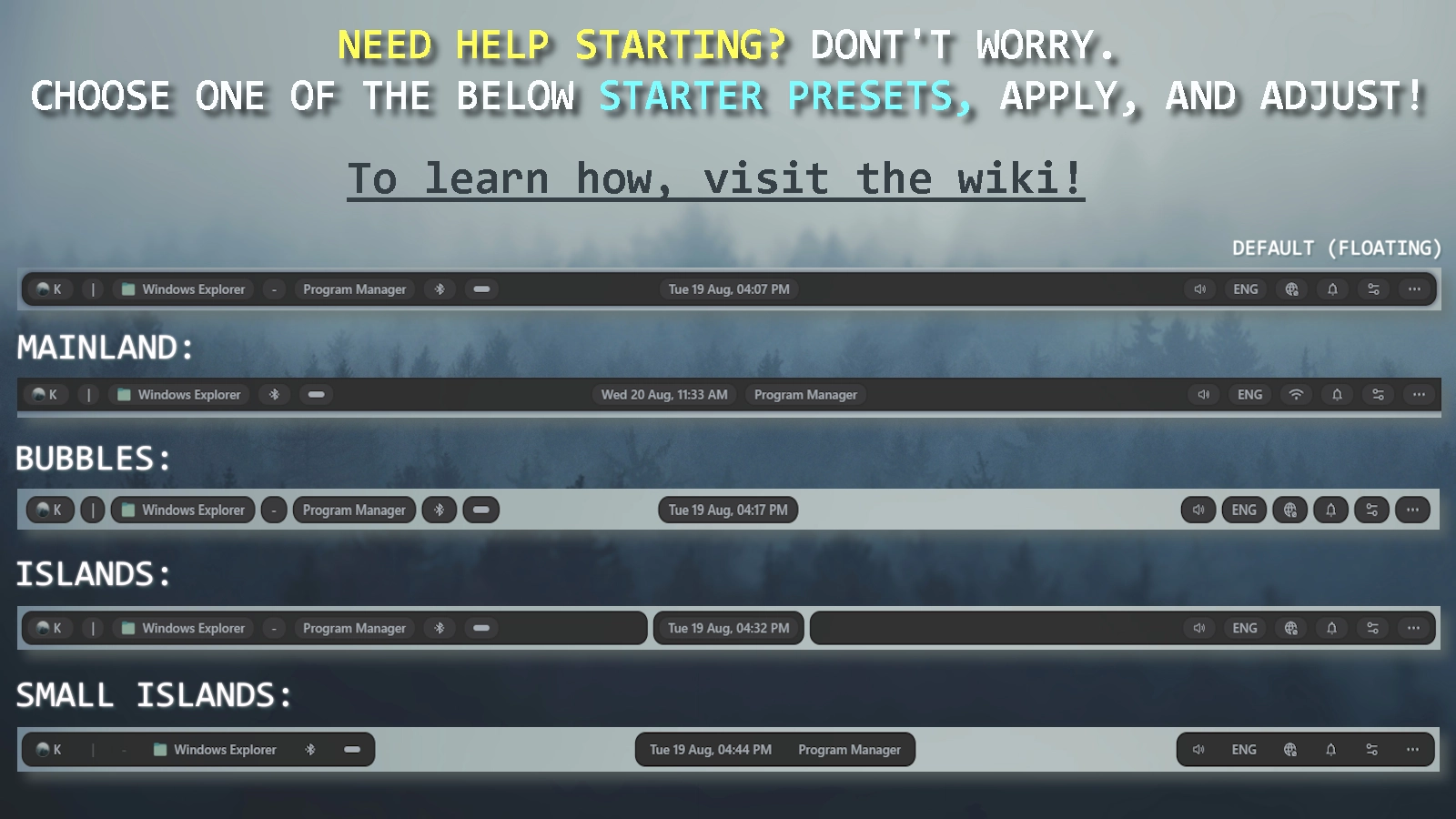 Fancy Toolbar - Fully Customizable - Theme screenshot - Seelen UI