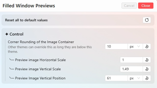 Filled Window Previews - Theme screenshot - Seelen UI