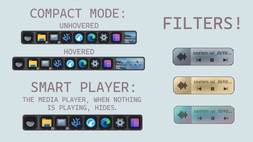 Dock Player Customizer - Theme screenshot - Seelen UI