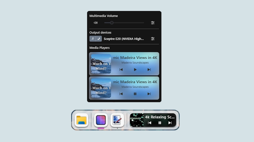 Filled Media Thumbnails - Theme screenshot - Seelen UI