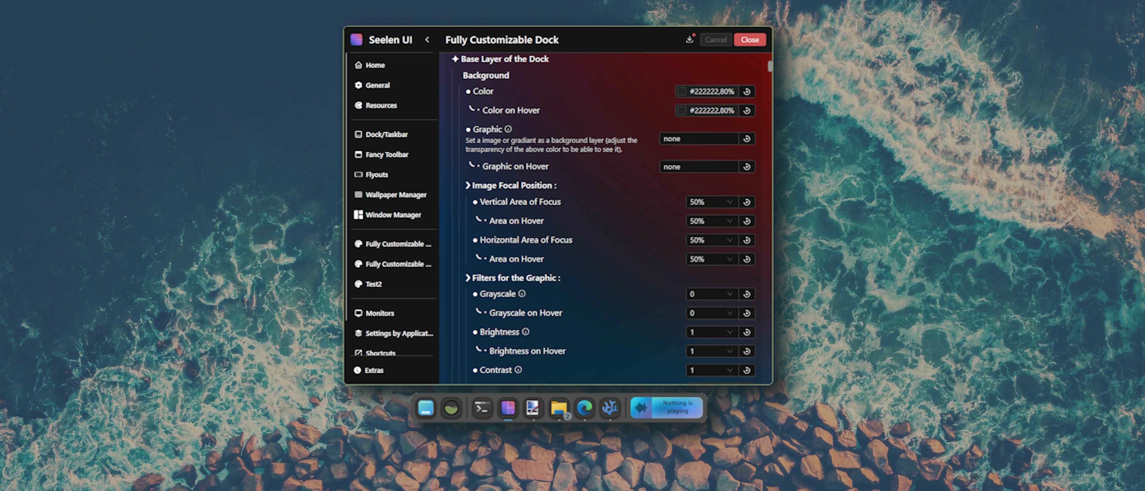 Fully Customizable Dock banner