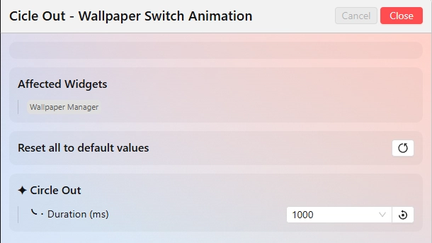 Cicle Out - Wallpaper Switch Animation - Theme screenshot - Seelen UI