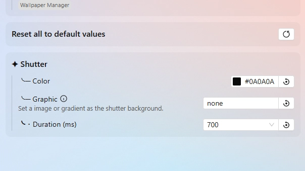 Shutter - Wallpaper Switch Animation - Theme screenshot - Seelen UI