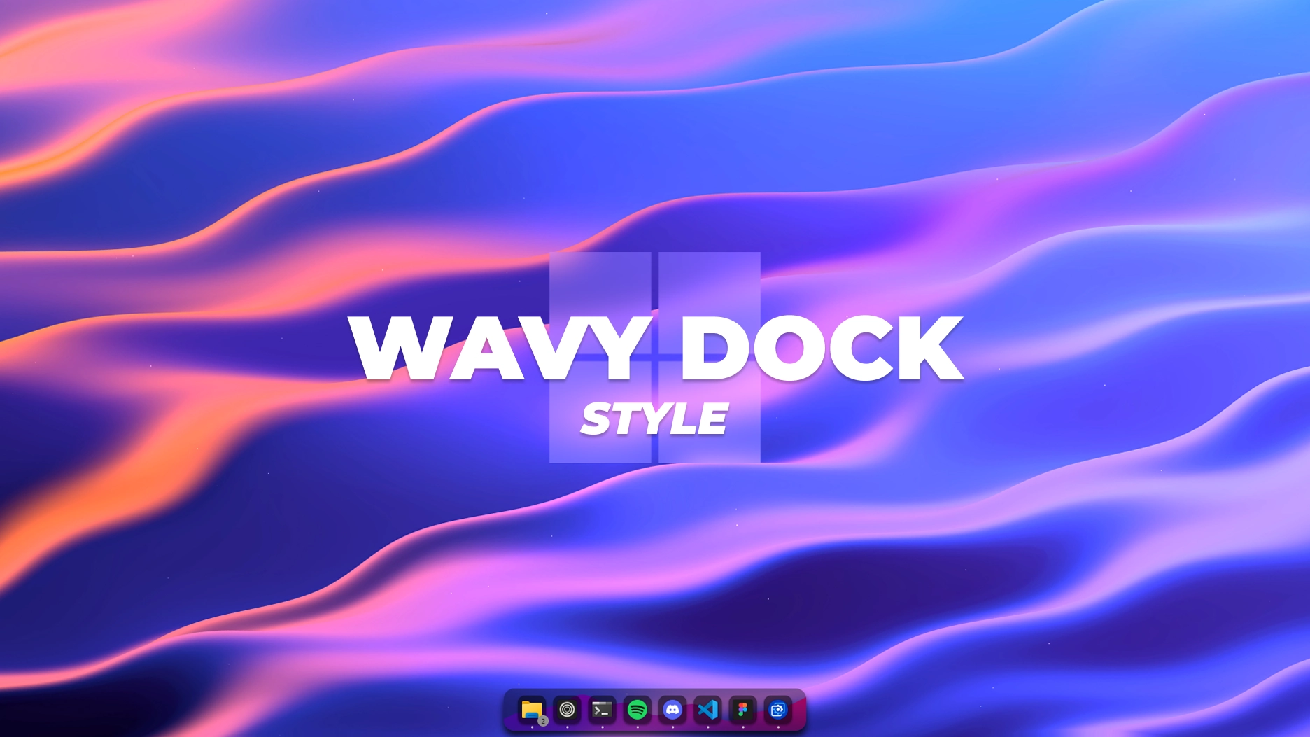 Wavy Dock Style - Theme screenshot - Seelen UI