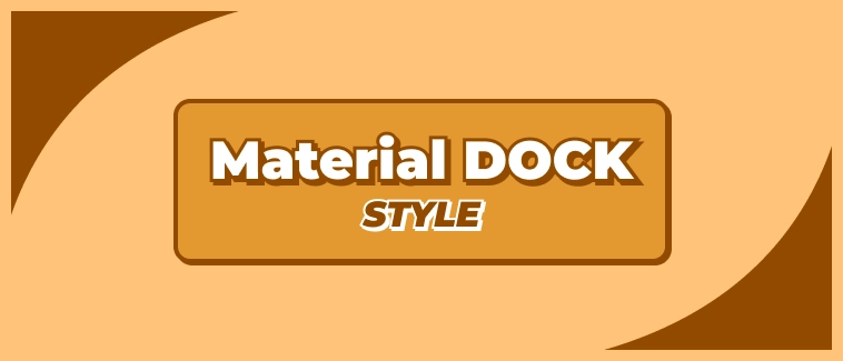 Material-dock-style banner