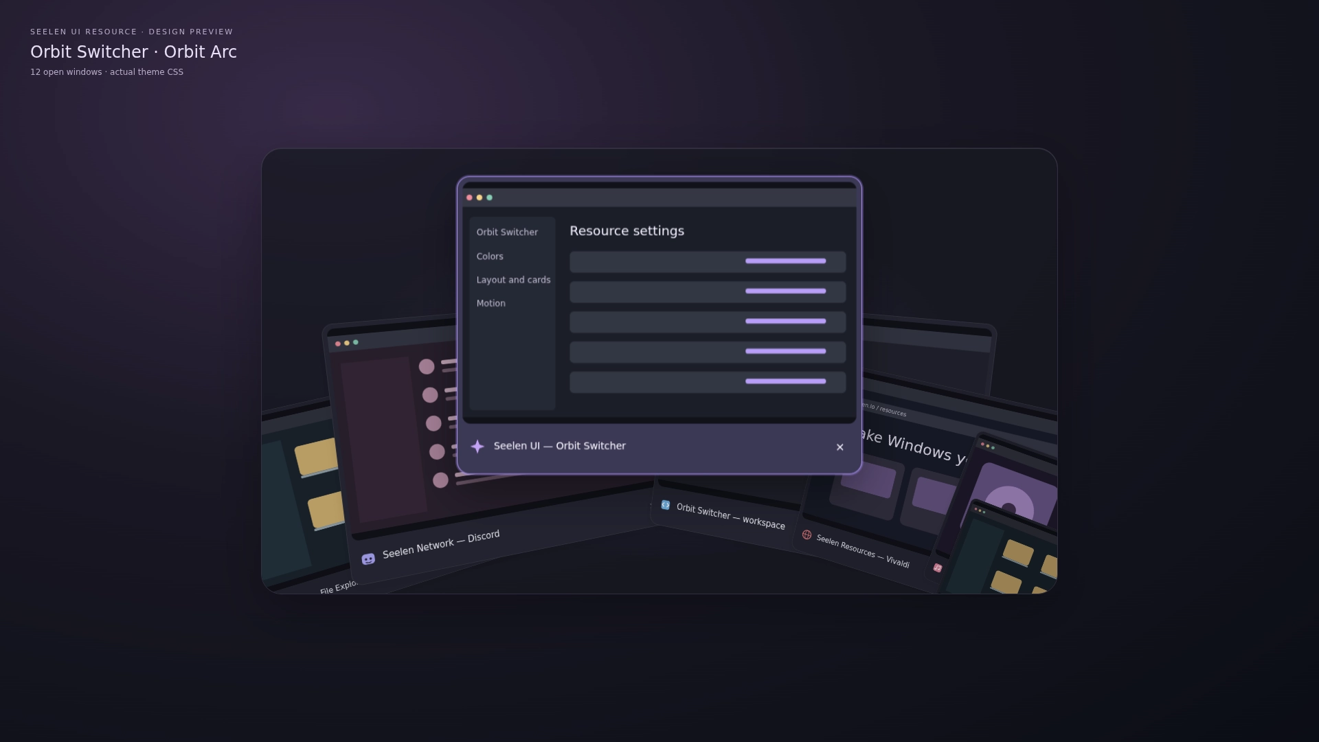 Orbit Switcher - Theme screenshot - Seelen UI