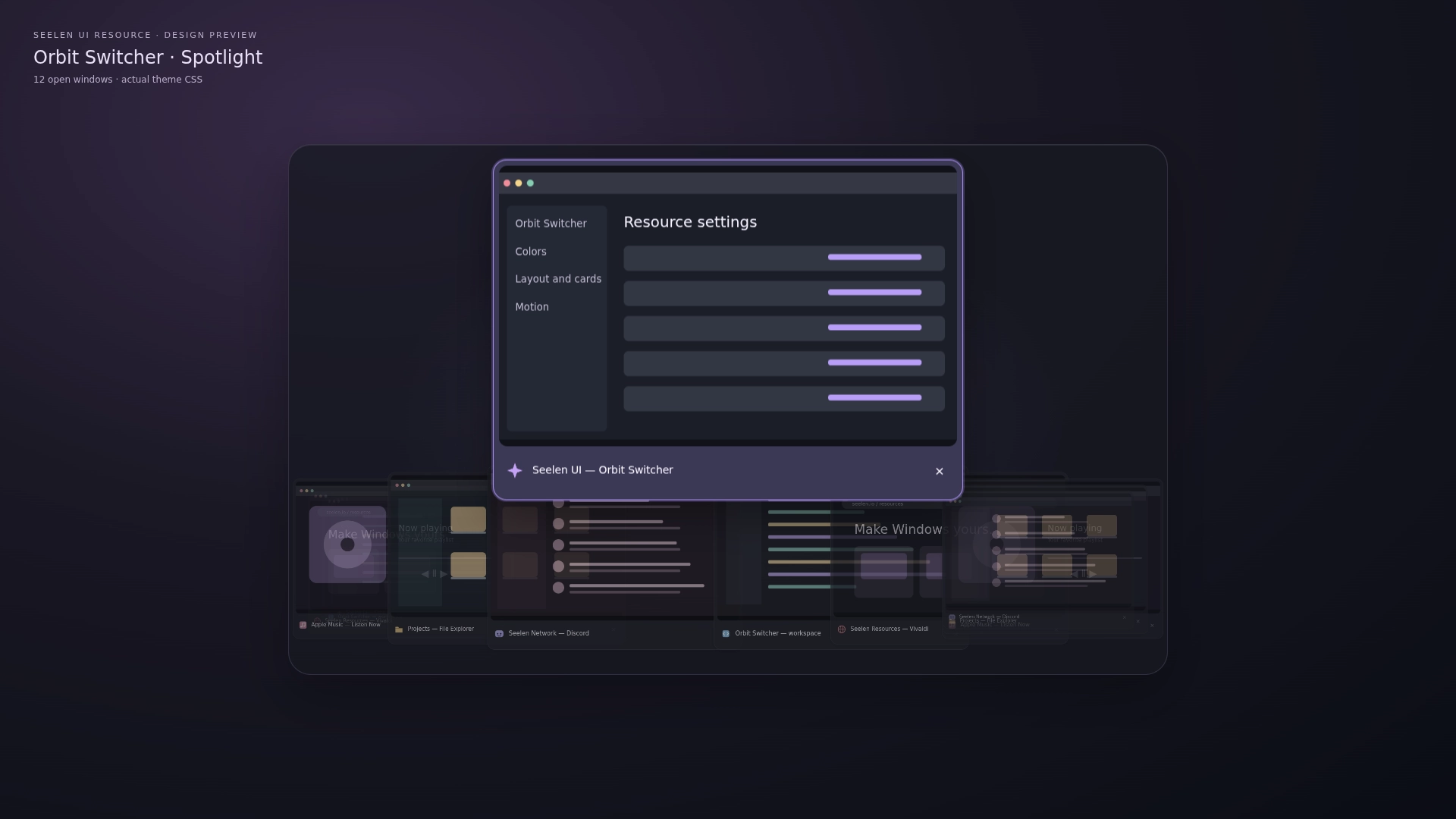 Orbit Switcher - Theme screenshot - Seelen UI
