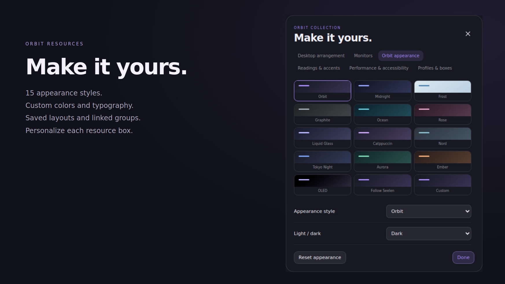 Orbit Resources - Widget screenshot - Seelen UI