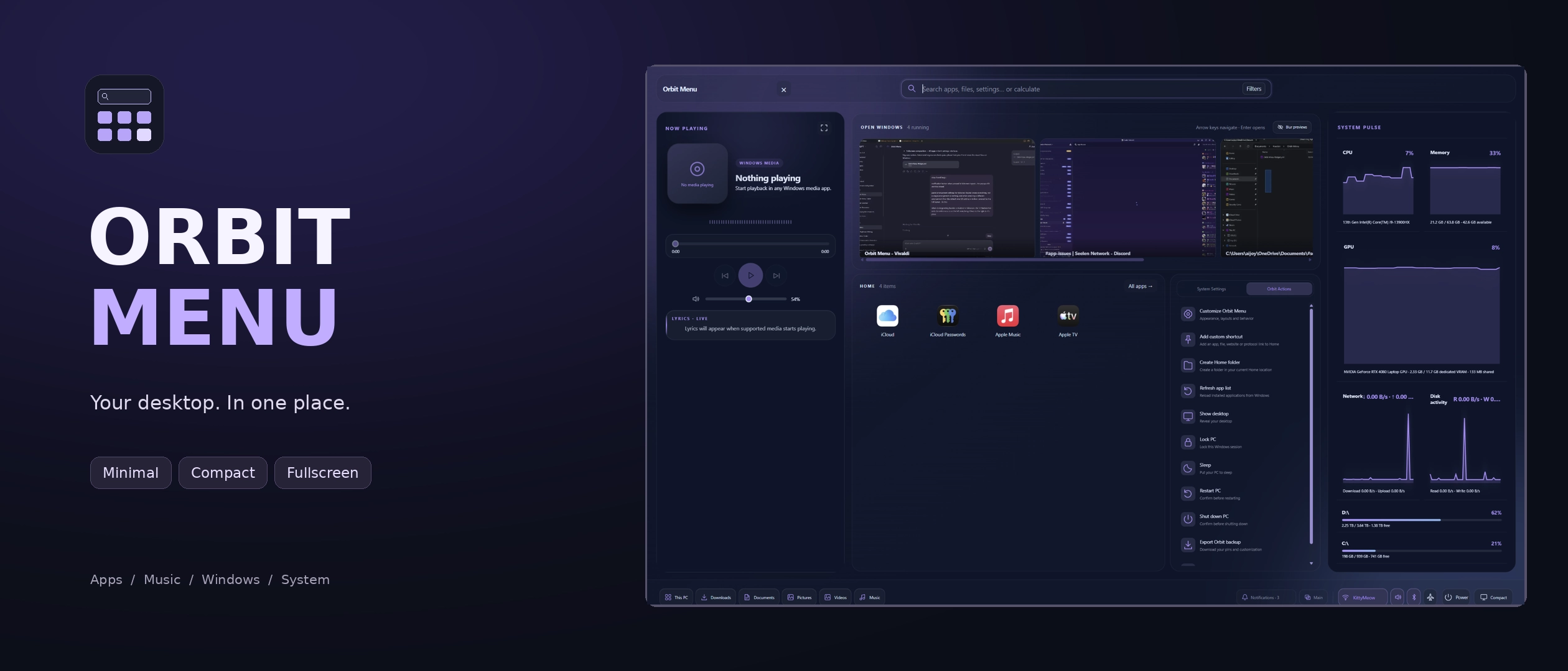 Orbit Menu banner