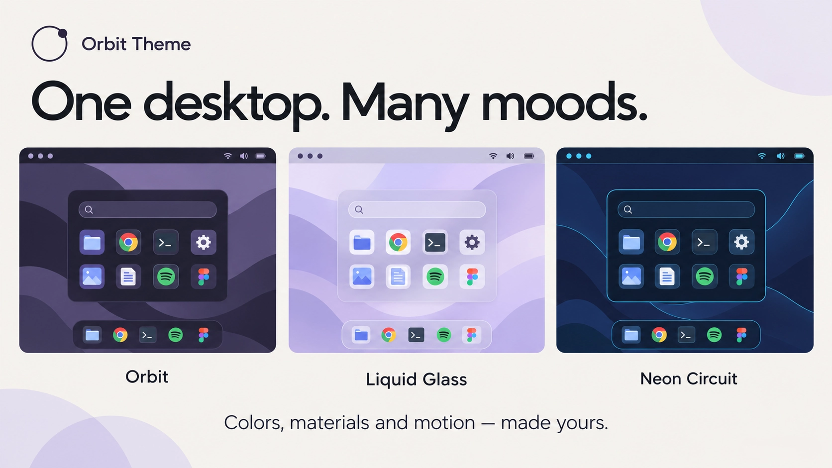Orbit Theme - Theme screenshot - Seelen UI