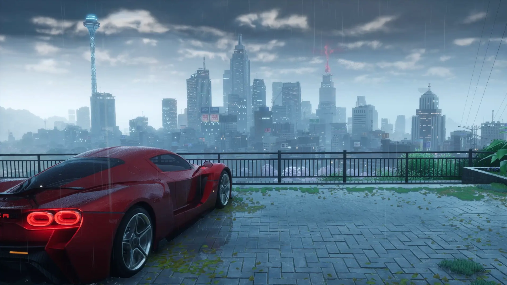 Waiting in the Rain - Wallpaper screenshot - Seelen UI
