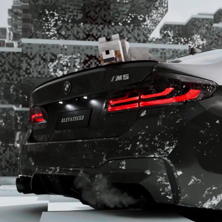 Minecraft BMW M5 - Seelen የግድግዳ ወረቀት