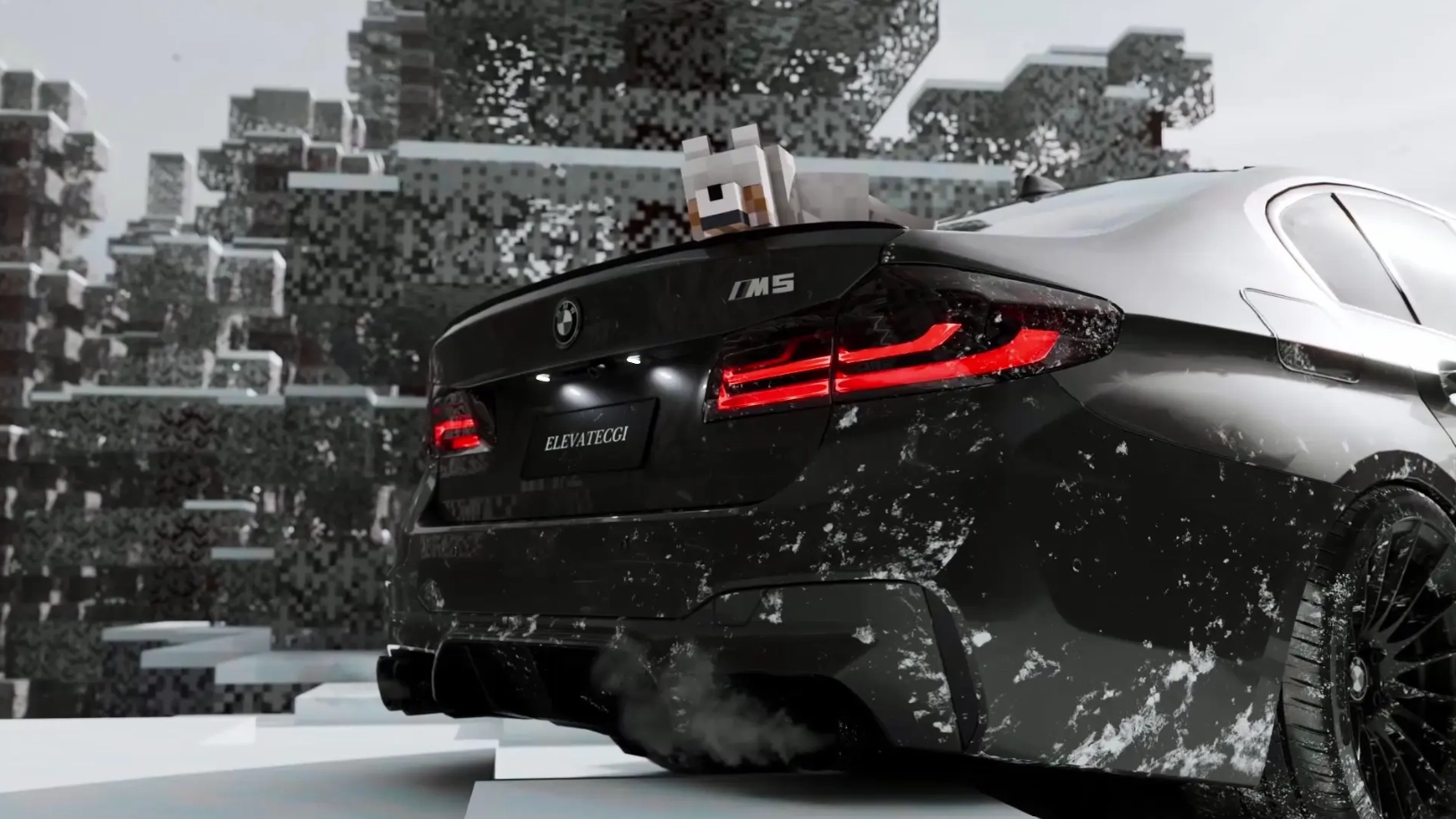 Minecraft BMW M5 - Wallpaper screenshot - Seelen UI