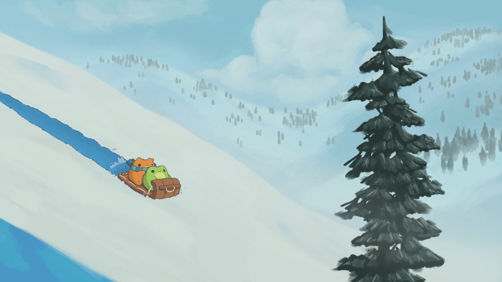 Sledding Game (Live) - Wallpaper screenshot - Seelen UI