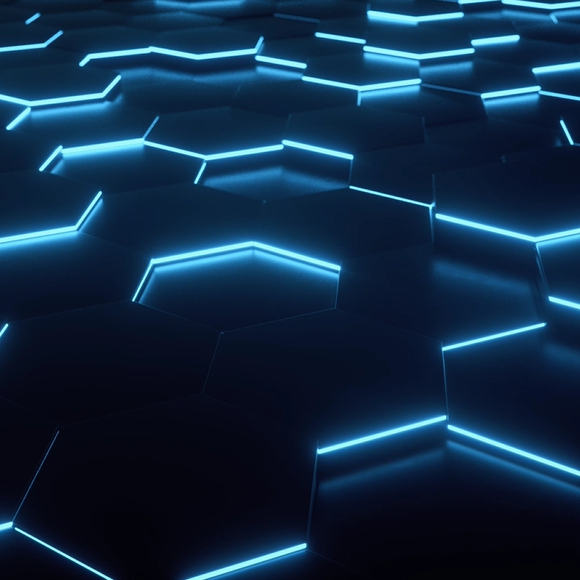 Neon Hexagonal Tiles (Live) - Seelen Papel de parede