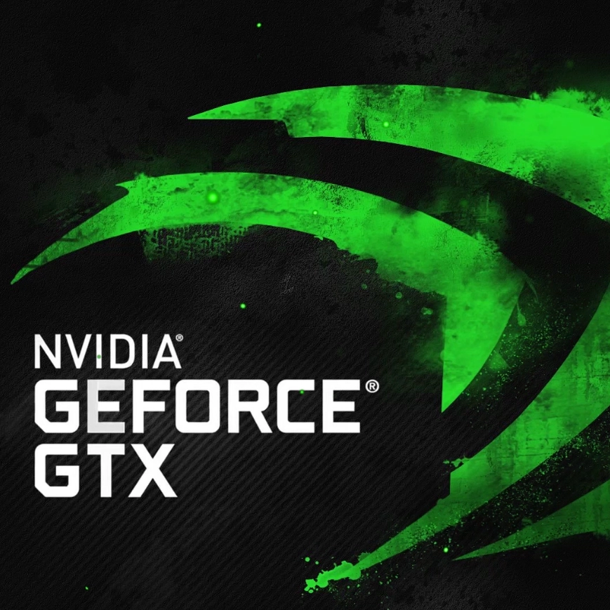 Nvidia Logo on Black Background (Live) - Seelen Behang