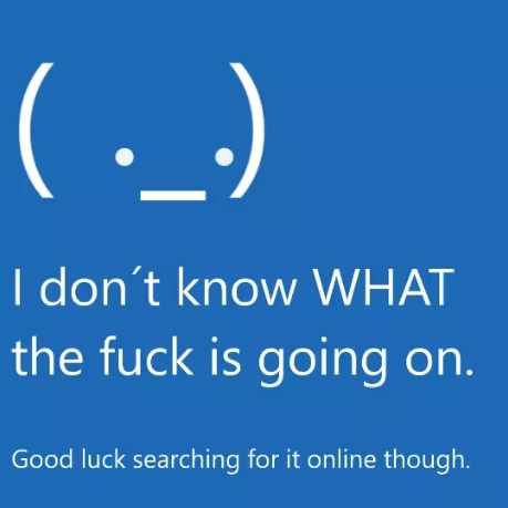 Blue screen of Death, Modern Version (Static) - Seelen Behang