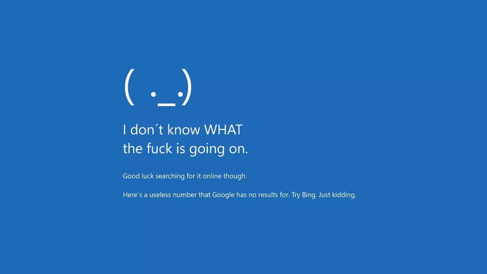 Blue screen of Death, Modern Version (Static) - Wallpaper screenshot - Seelen UI