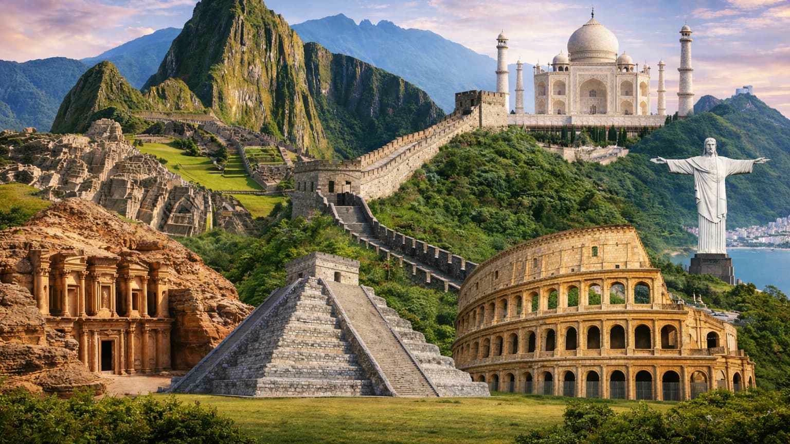 7 Wonders Of The World (Static) - Wallpaper screenshot - Seelen UI