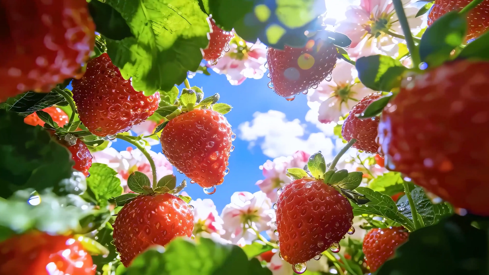Summer Strawberries (Live) - Wallpaper screenshot - Seelen UI