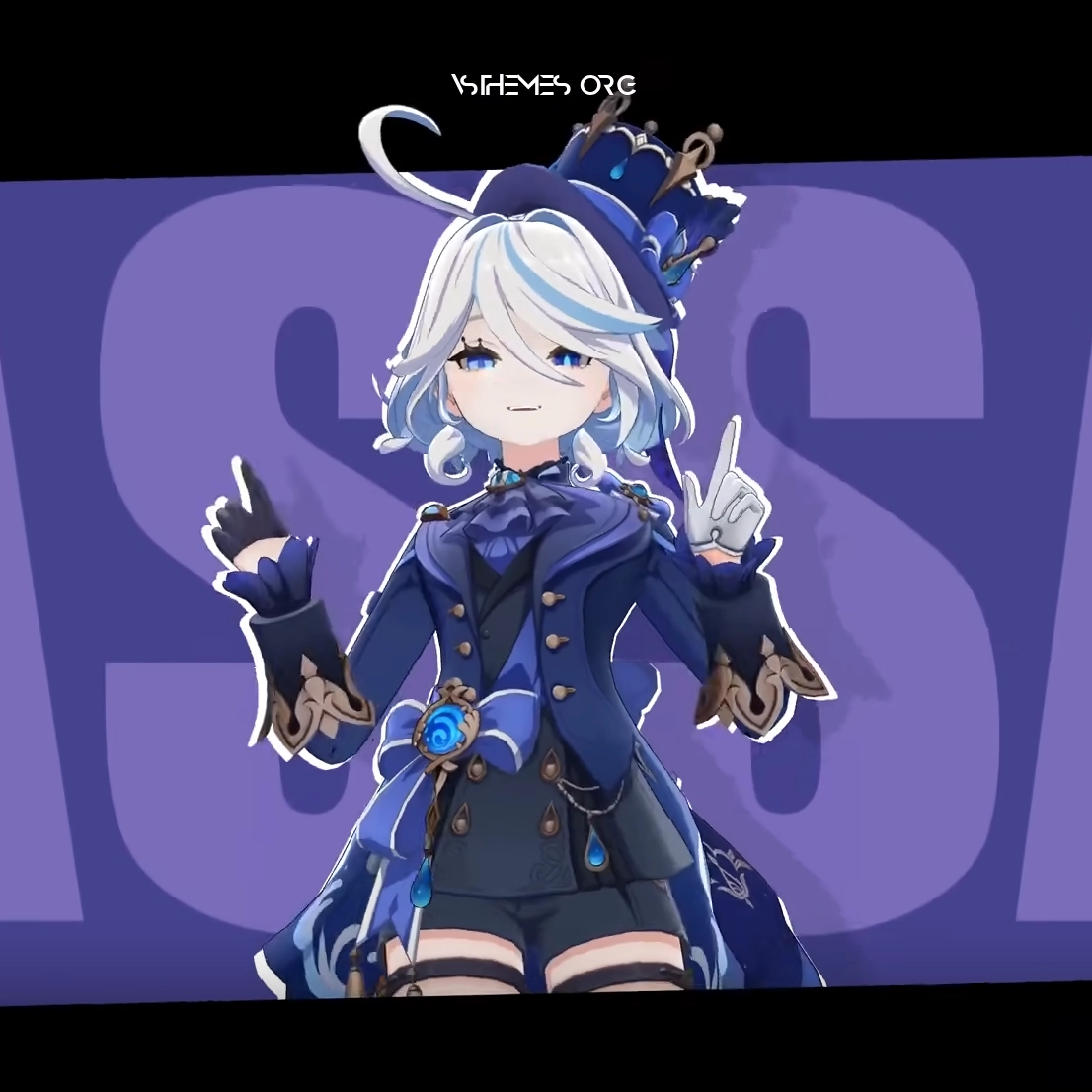 Furina Montagem Shirt Blue (Live) - Seelen 壁紙