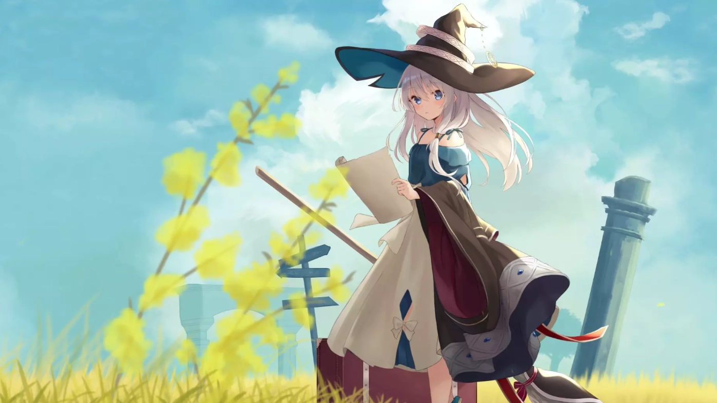 The Journey of Elaina reads in the field (Live) - Wallpaper screenshot - Seelen UI