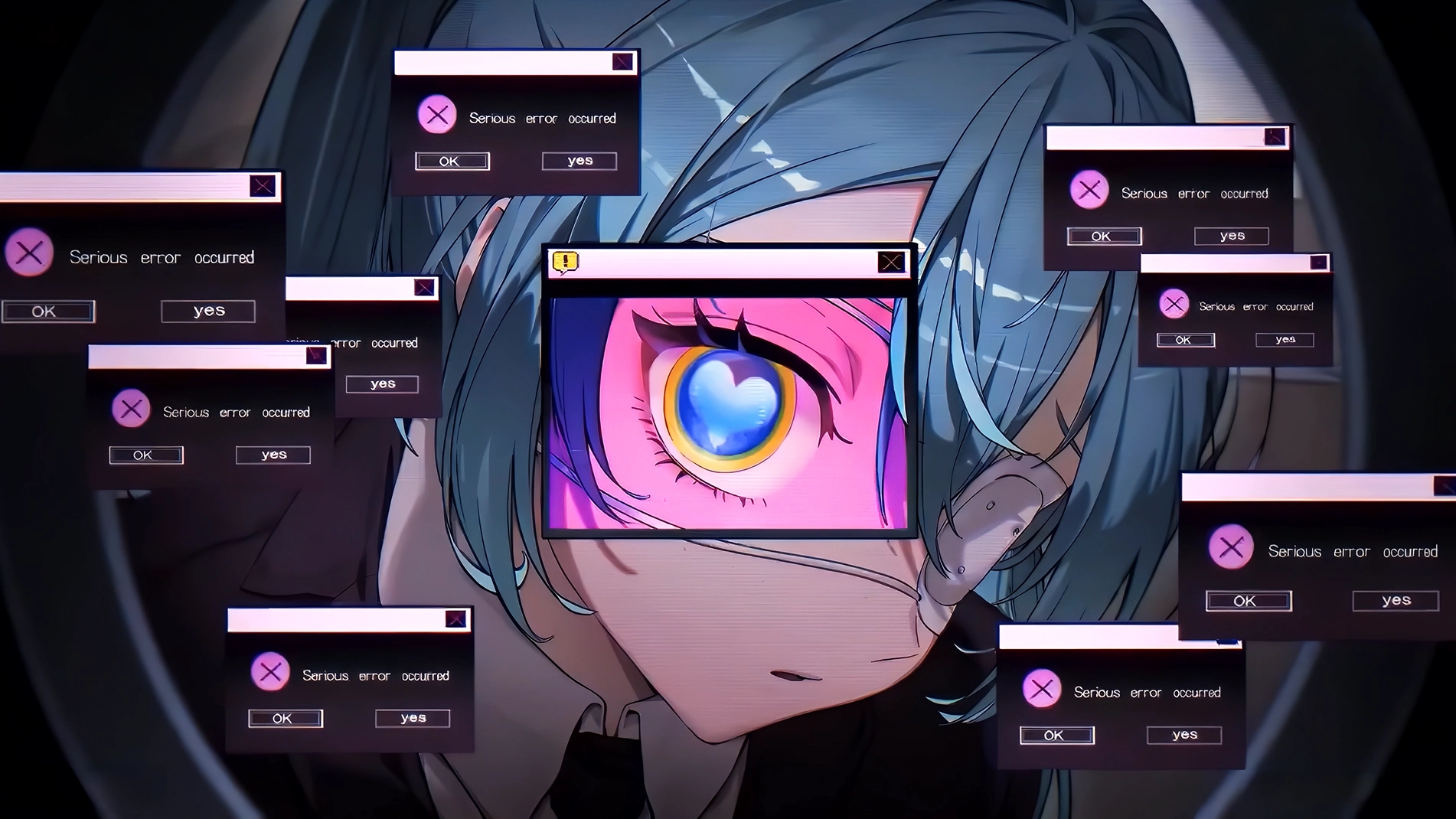 Hatsune Miku in System Error Bloom (Live) - Wallpaper screenshot - Seelen UI