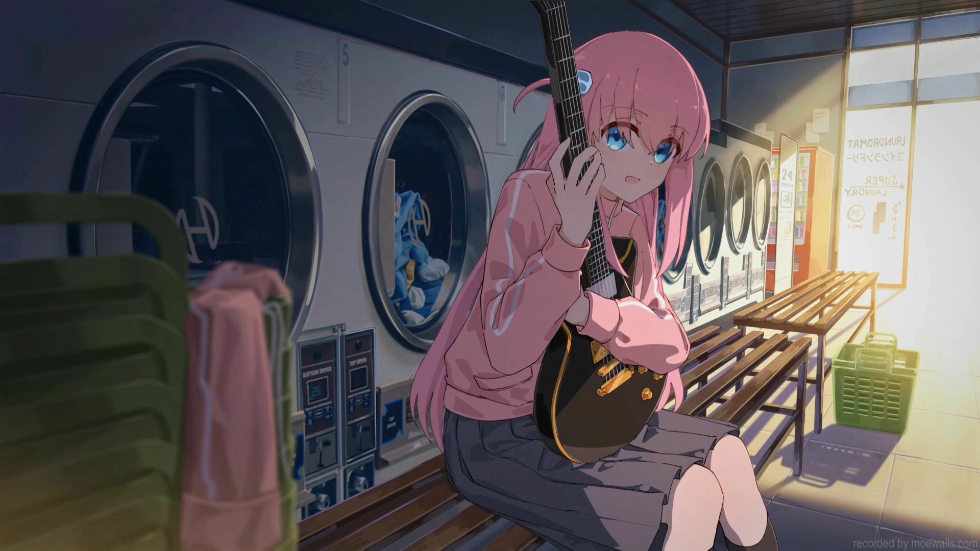 Bocchi playing guitar in Washing Area (Live) banner