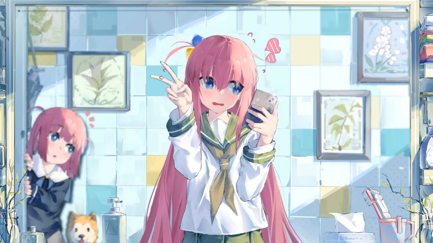 Bocchi selfie moewalls (Live) - Wallpaper screenshot - Seelen UI