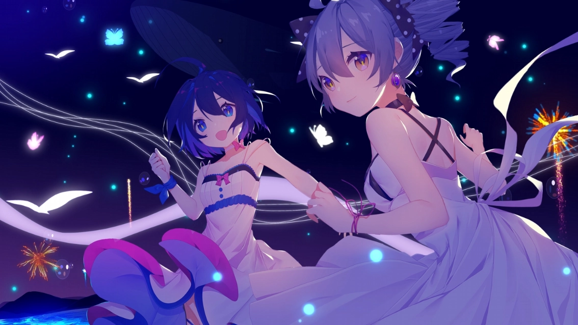 Sister Blonia lets go look at the sea together (Live) - Wallpaper screenshot - Seelen UI