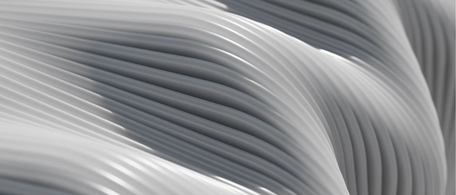A fluid white abstract ripple animation (Live) banner