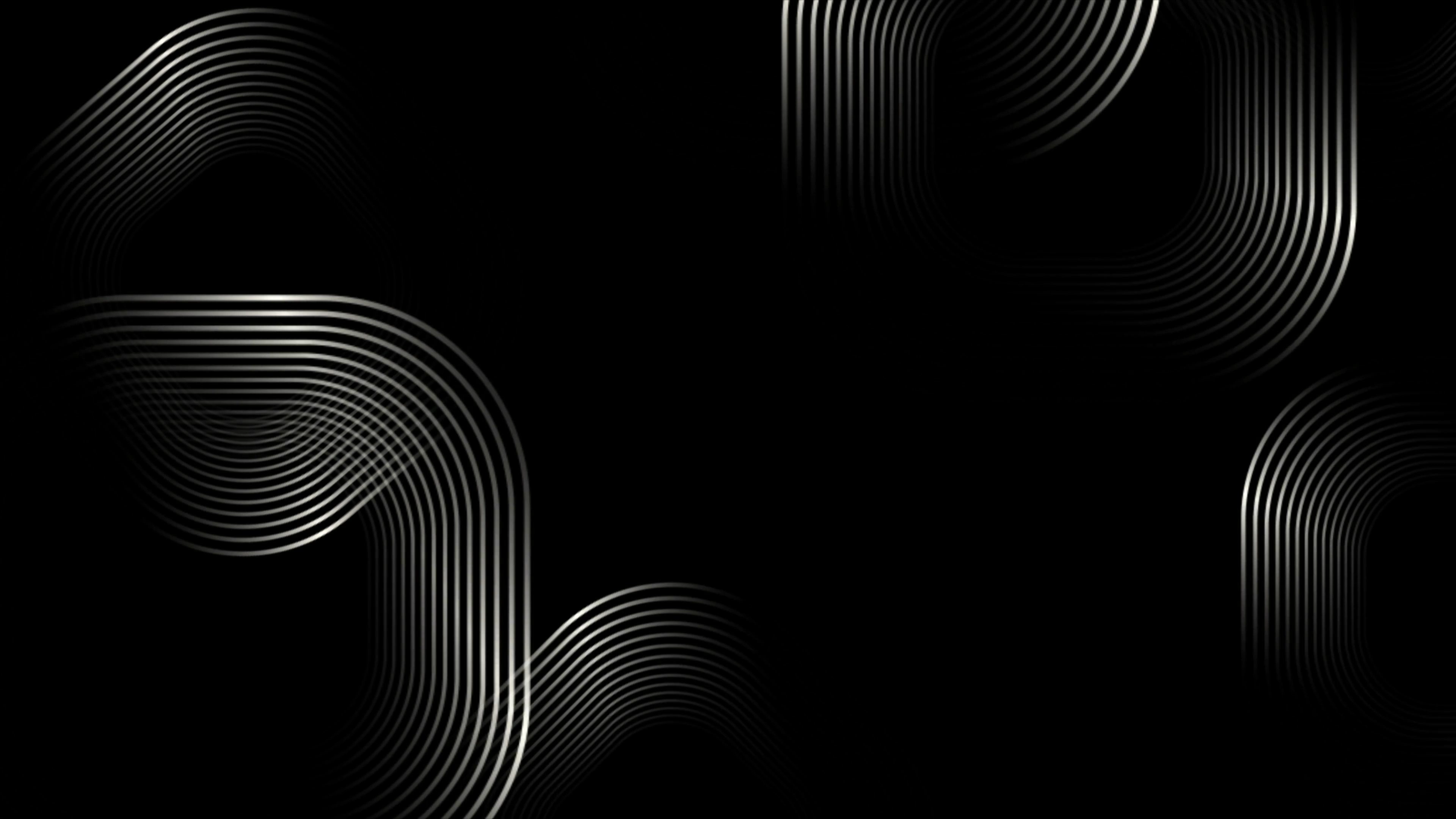 Dynamic black and silver geometric lines (Live) banner