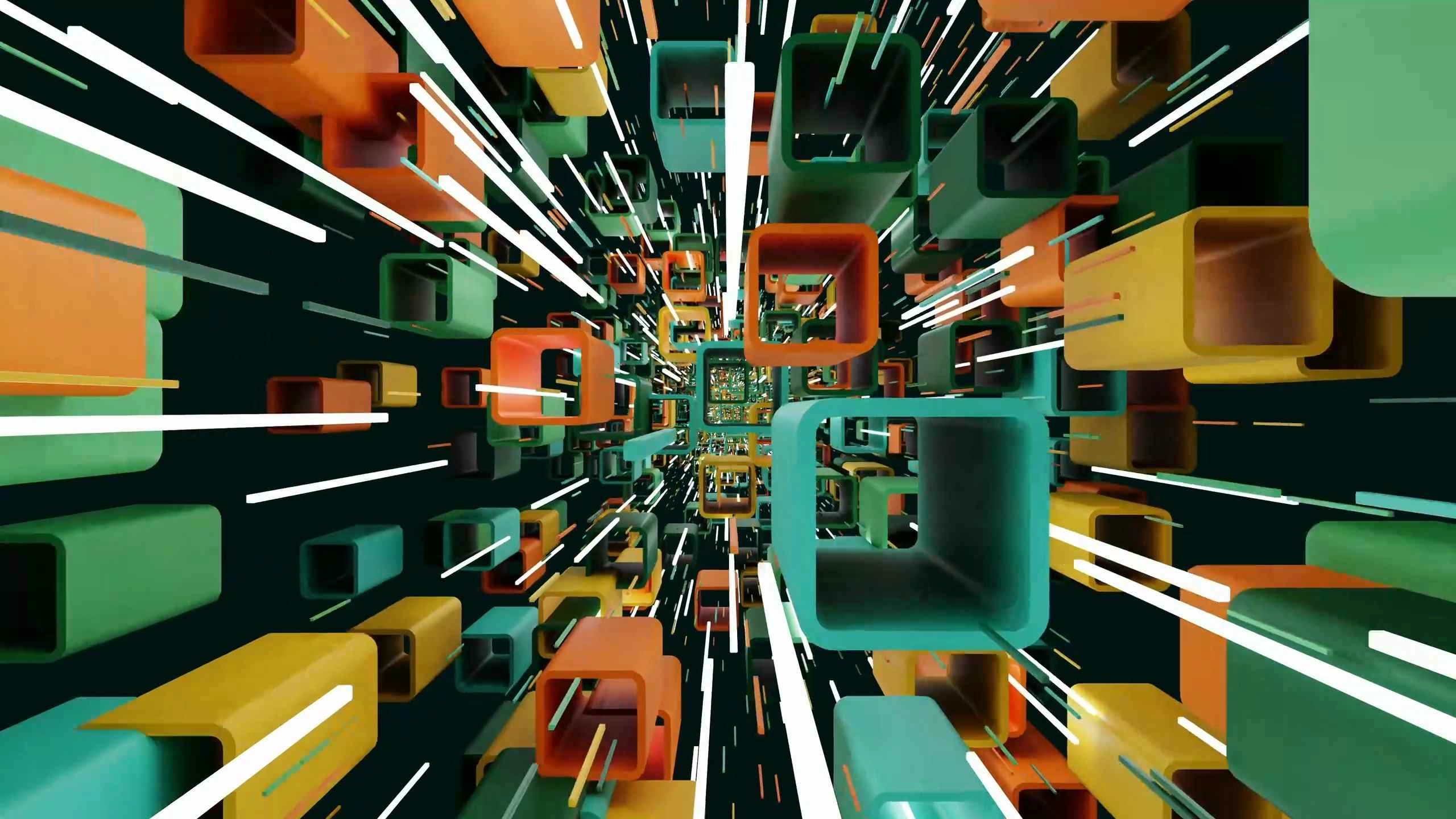 Rectangular and square pipes (Live) - Wallpaper screenshot - Seelen UI