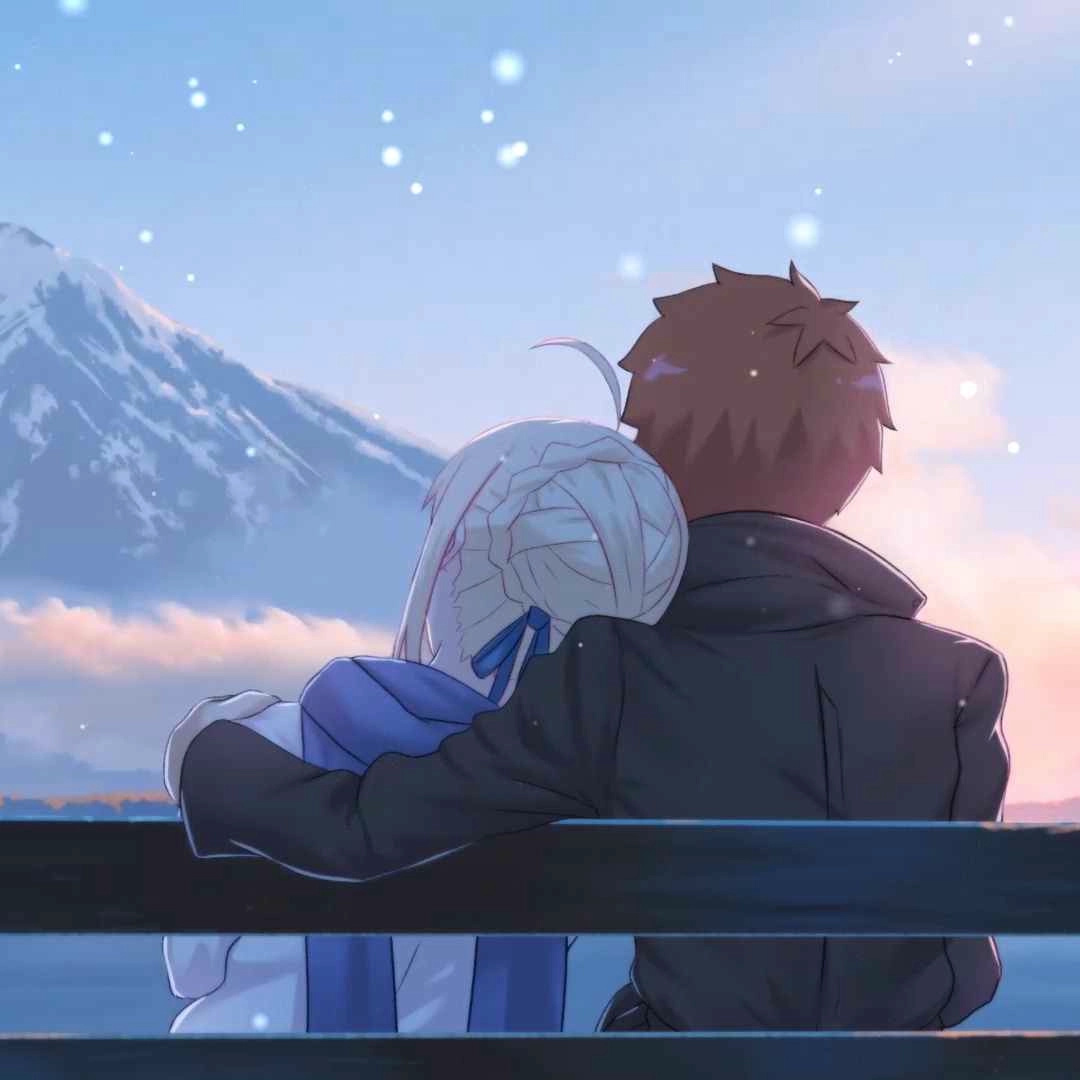 Shirou and Saber Together (Live) - Seelen Agtergrond