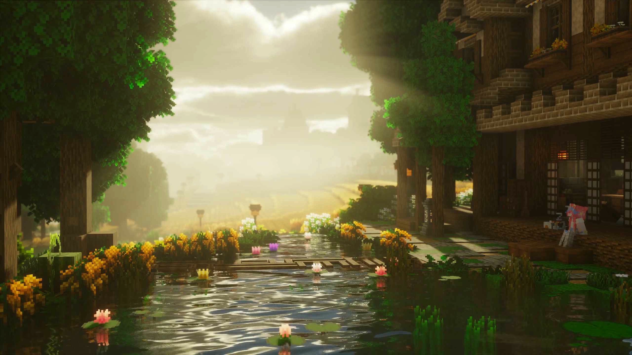 Minecraft Peaceful Sunrise (Live) - Wallpaper screenshot - Seelen UI