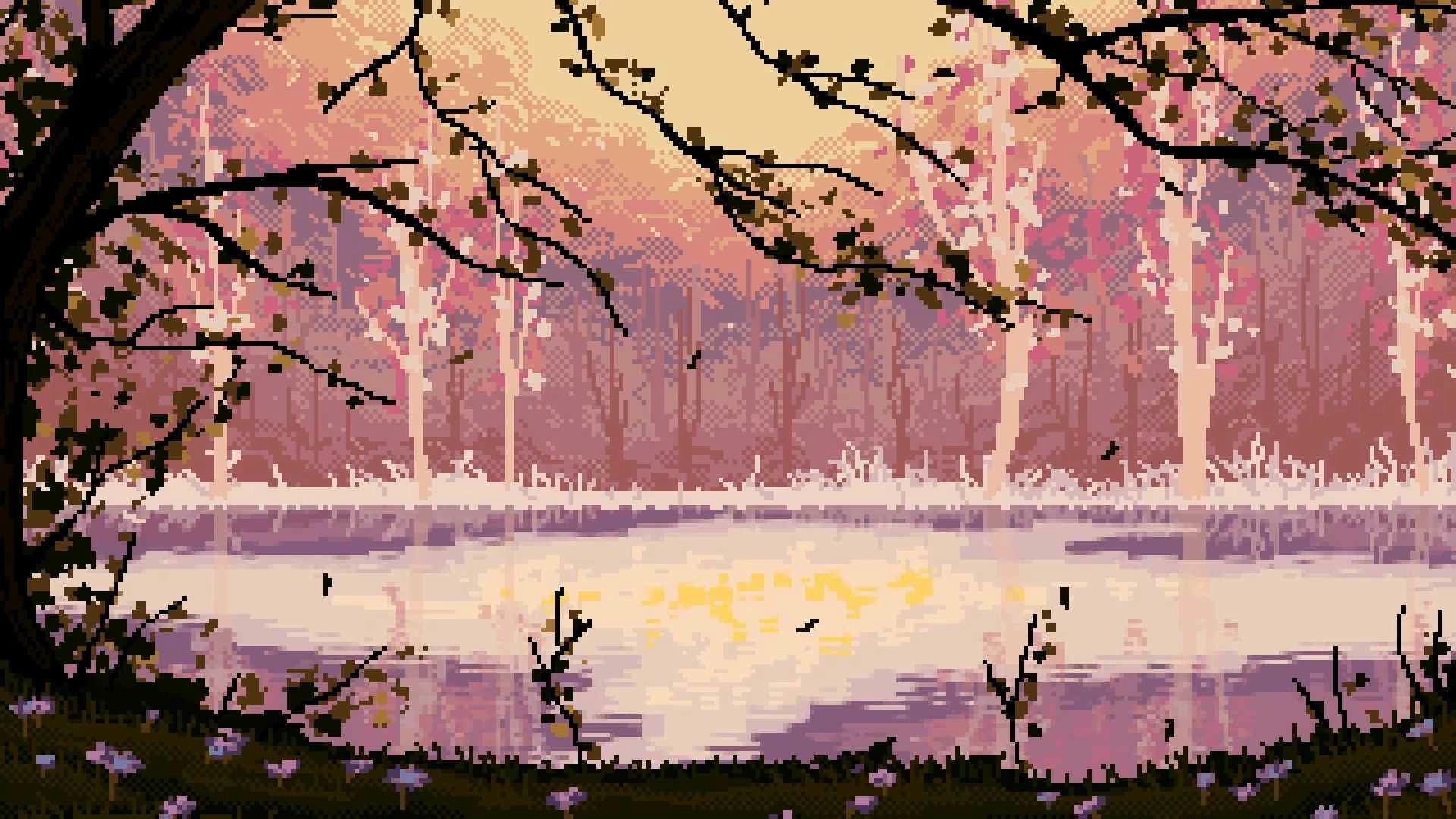 Tranquil Pixel Lake Live - Wallpaper screenshot - Seelen UI