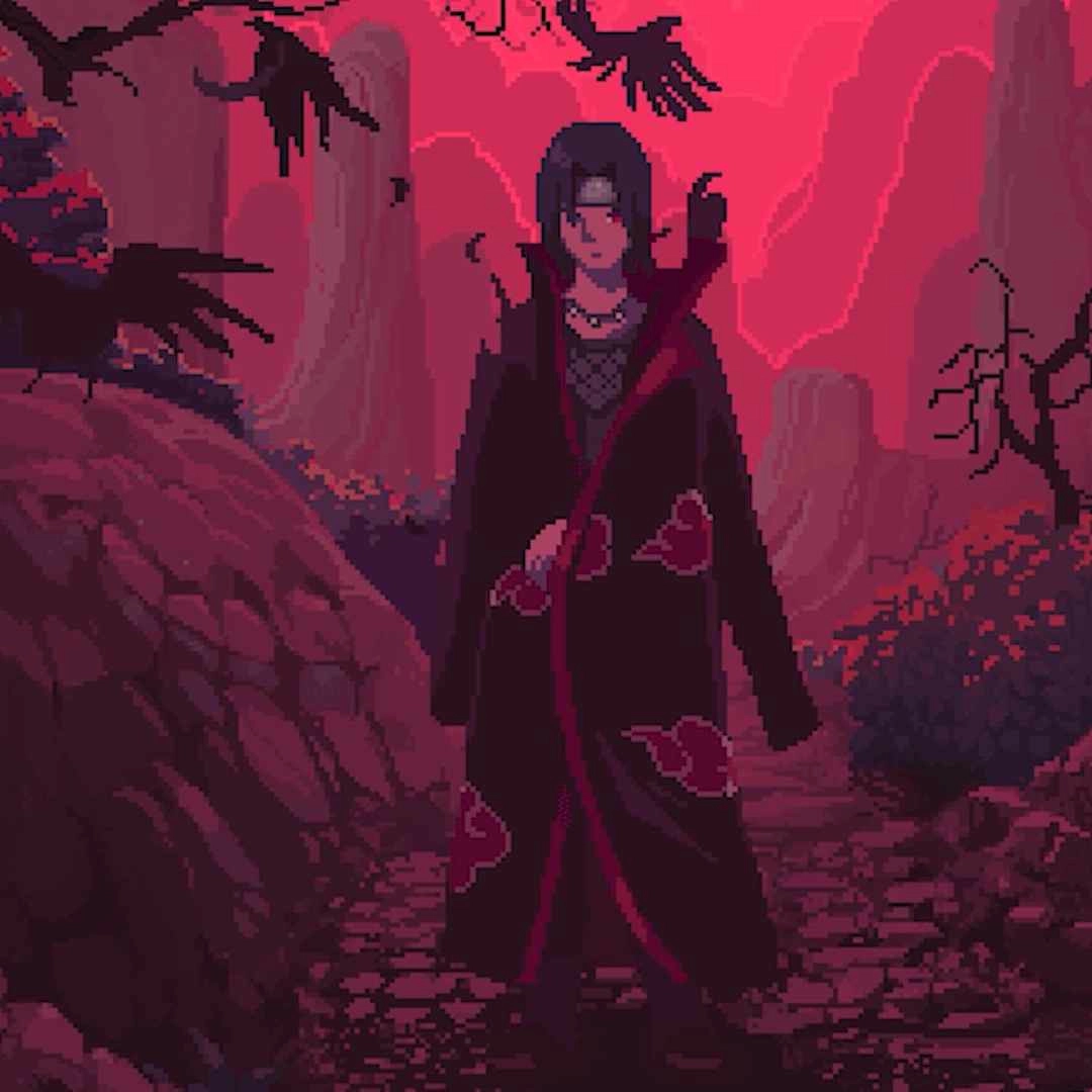 Pixel Itachi Scarlet Forest (Live) - Seelen Behang