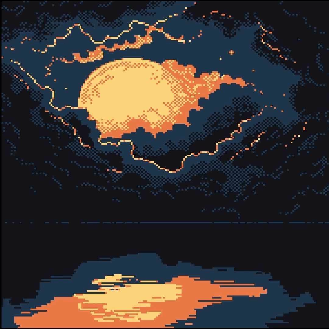 Pixel Sun Midnight Sea (Live) - Seelen Wallpaper