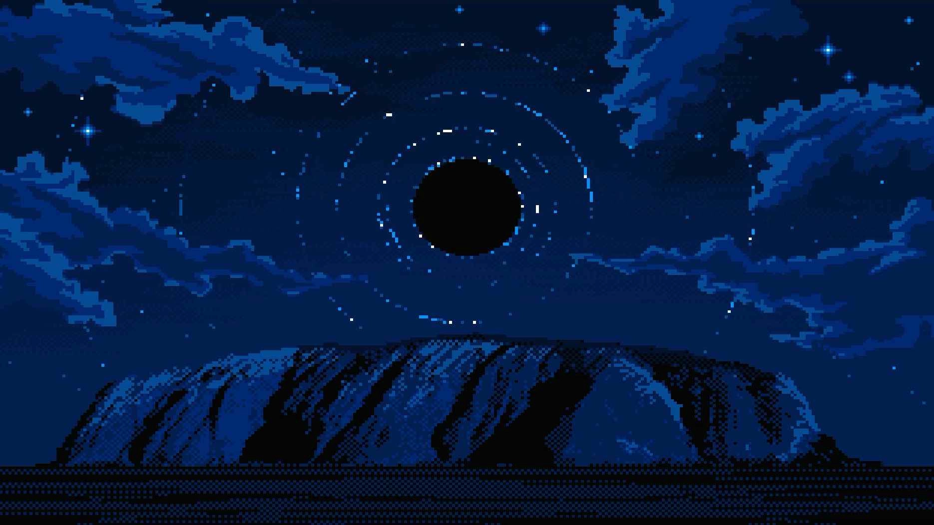 Pixel Eclipse (Live) - Wallpaper screenshot - Seelen UI