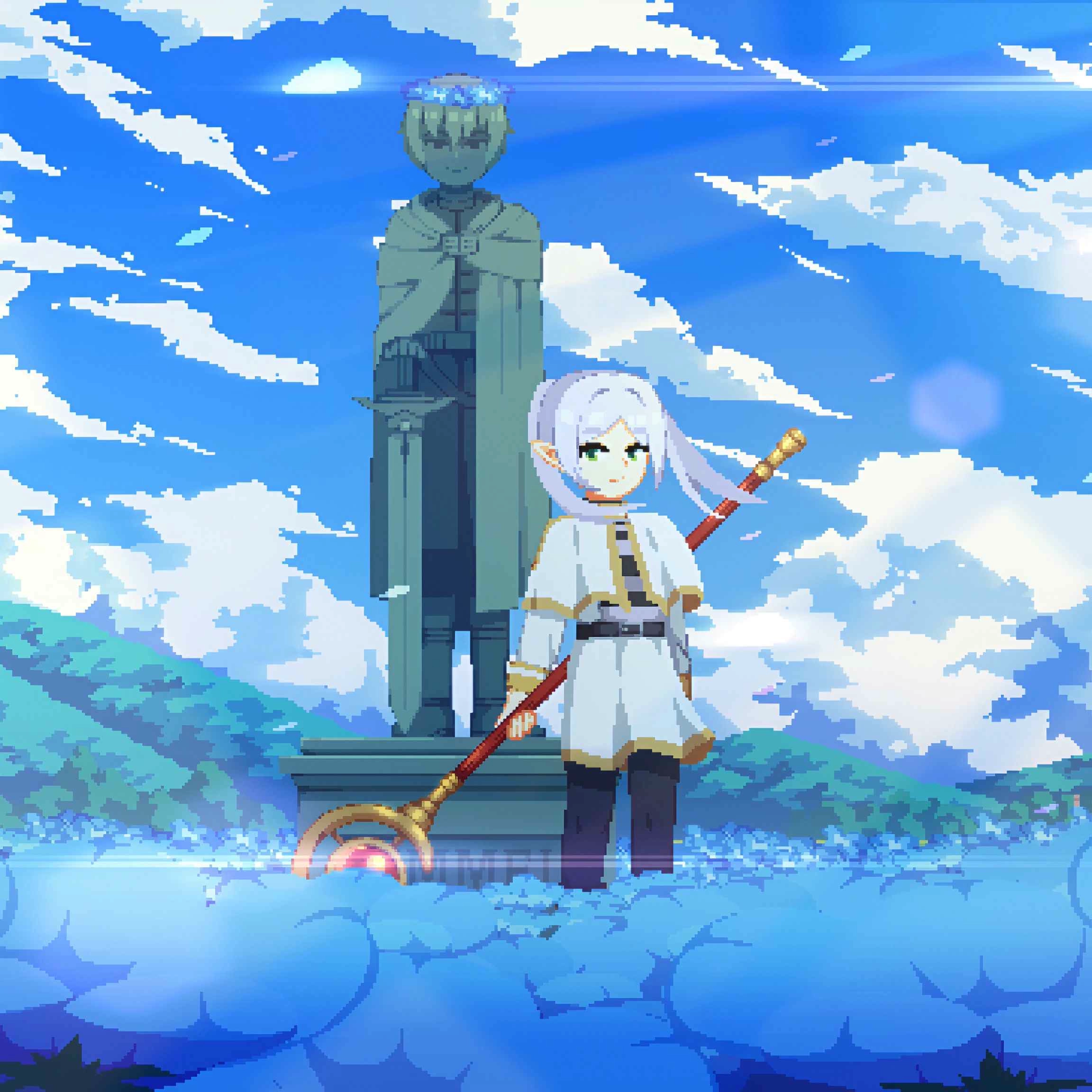Frieren Pixel Sky (Live) - Seelen Wallpaper