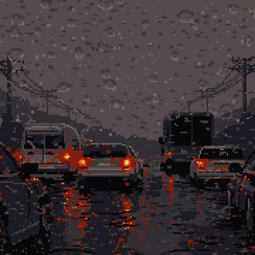 Rainy City Pixel (Live) - Seelen Wallpaper