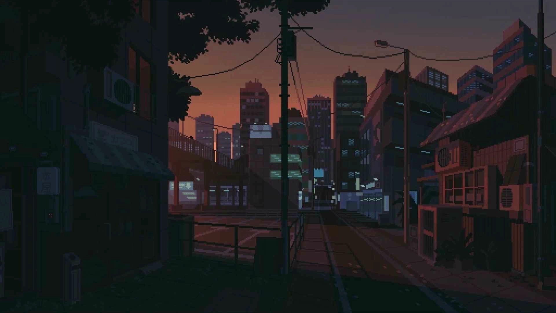 Pixel Dusk City (Live) - Wallpaper screenshot - Seelen UI